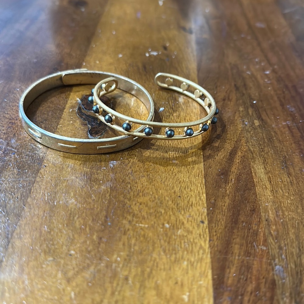 Two madewell bracelets one is a bangle or is a bracelet